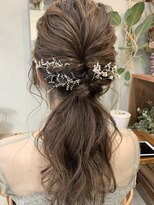 《花屋併設》ポニーテールアレンジ@20代30代40代@ヘアセット