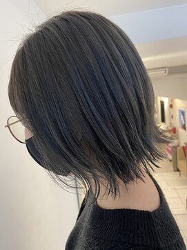 インビテーション(invitation) ダークブルーアッシュ×ハイライト