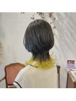 マウロア(MAULOA)&nbsp;“ウルフミディ×裾カラー　透け感くすみブルー”中西英美子