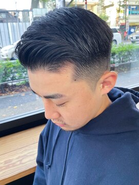 アイティーバイアルバム 下北沢店(IT by ALBUM) 短髪アッシュブラックオーガニックカラーツーブロック_ba369782