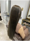 ミニウルフチェリーブラウンホワイトグレージュフェザーパーマ
