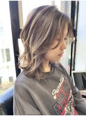NUDE10代20代30代40代白髪ぼかしハイライトカラーレイヤーボブ
