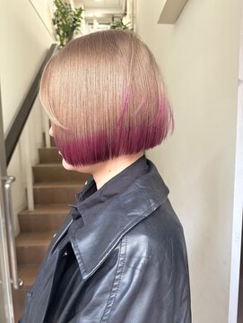 サンク 原宿 表参道(cinq) ★ハイトーンダブルカラーミルクティーグレージュピンクベージュ