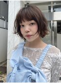 ショートボブレイヤーフェイスレイヤー外はねボブ