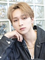 サンクマーケット 渋谷(cinq MARKET)&nbsp;メンズミルクティーベージュコンマヘアアッシュグレージュカラー