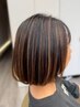 前髪カット+リタッチカラー（ブロー込み） ￥8500