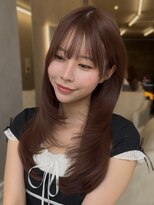 オムニス 表参道(Omnis)&nbsp;ザクザクレイヤーハッシュカット表参道ブラウンワンカール