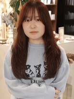 ウィム(wim)&nbsp;" ロングレイヤー "/チェリーブラウン/レイヤーカット/顔周り