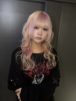 コエル(KOER)&nbsp;【難波/心斎橋】Y2Kピンクブロンド×顔周りレイヤーウルフ