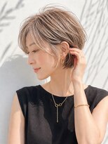 アッシュ 学芸大学店(Ash) ショートボブ/大人女性/シアーベージュ/白髪ぼかし/脱白髪染め