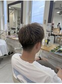 八戸　メンズハイライト　メッシュ　グレージュカラー