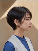 韓国ピクシーボブ顔周りカット艶黒髪コンパクトショート船橋