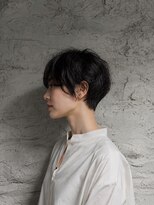 吉 船橋(kici) 船橋黒髪ハンサムショート柔らか毛流れニュアンスショート