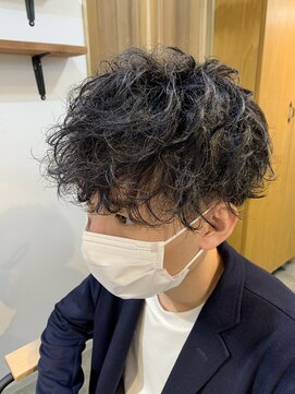 エルオム(EL.HOMME) 【MITSU】無造作マッシュ×スパイラルパーマ