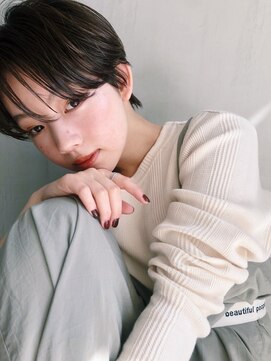 フォト 新宿(foto) グレーベージュ前髪パーマレイヤーカットダブルカラー髪質改善