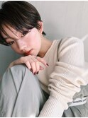 グレーベージュ前髪パーマレイヤーカットダブルカラー髪質改善