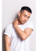 七三オールバックかき上げヘアコンマヘア１９０
