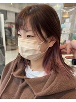 ヘアアンドデイスパ アグー(hair&dayspa AGU) 大人インナーカラーピンク