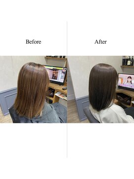 カミケン 清明店(kamiken.) ナチュラル上品グレージュ大人ミディアム【カミケン清明店】