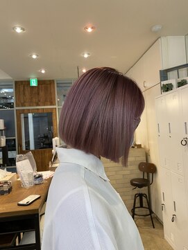 ラウブロッサム 大宮西口店(Lau Blossom) ピンクピンクブラウンブリーチ無しダブルカラー髪質改善大宮