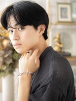 カバーヘア ブリス 志木南口駅前店(COVER HAIR bliss)&nbsp;センターパートアッシュブラック小顔マッシュa志木20代30代40代!