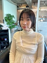 エイチヘア(h hair)&nbsp;【hhair 四条大宮】ダークグレー×ショートボブ