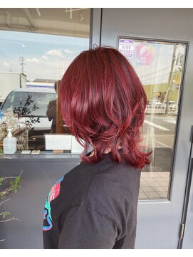 オルシェット(olchette) ワンカラーで作るワインレッドカラー。