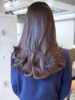 レノラ 本町(LENORA)&nbsp;ウェーブパーマこなれミディ前髪レイヤーカット厚めバング