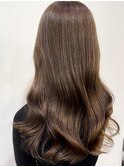 髪質改善/艶髪ブラウン/セミロング
