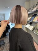 デザインカラー×ボブ
