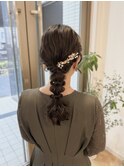 褒められ玉ねぎ編みおろしヘアアレンジ