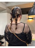 編み下ろしヘアセット