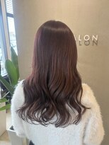 ジールサロン 学園の森店(ZEALSALON)&nbsp;【ブリーチなし】ボルドーピンク×ロング/20代30代