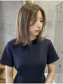 【RENA】ブリーチなしベージュ_ナチュラルレイヤー