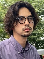 銀座ニュアンスパーマミディアムセンターパートツイストパーマ