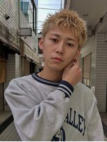 ヒュージ 三軒茶屋(huge)&nbsp;スパイキーショート/ニュアンスパーマ/メンズカット/ブリーチ