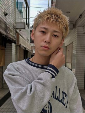 ヒュージ 三軒茶屋(huge) スパイキーショート/ニュアンスパーマ/メンズカット/ブリーチ