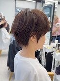 ショート/オリーブカラー/髪質改善/白髪ぼかし/小顔