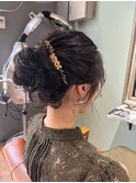 ルーズなお団子風アップ