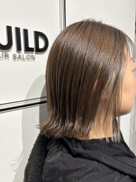 ギルド 東久留米店(GUILD) オリーブブラウンの外ハネボブ