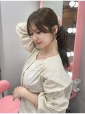 結んでも可愛い顔周り♪♪