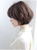 小顔丸みショートボブ◎30代40代