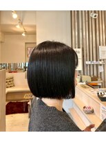 アシャ ヘアー ソリューション 神戸店(asha hair solution) ミルクティーブロンド/ダークブルー/デジタルパーマ/摂津本山