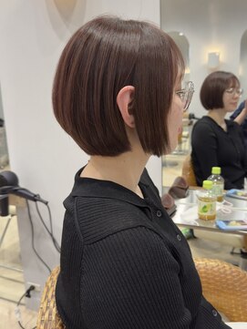 ティエラ 原宿 表参道(Tierra) 〈Tierra毛利仁美〉艶やかなピンクベージュボブ
