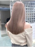 ミルクティーベージュダブルカラーハイトーンレイヤーカット韓国
