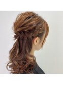 ゆるふわ編み込みハーフアップ★
