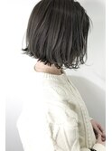 ☆ブリーチなしグレージュ外ハネボブ☆navile表参道