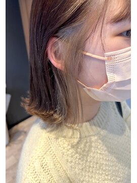 エイト 金沢店(EIGHT kanazawa) ホワイトベージュイヤリングカラー