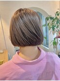 ローライト ボブ デザインカラー 切りっぱなしボブ