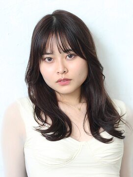 アース 三木店(HAIR & MAKE EARTH) 【艶感★シースルーバング】韓国ヘア20代30代ウェーブ巻き髪